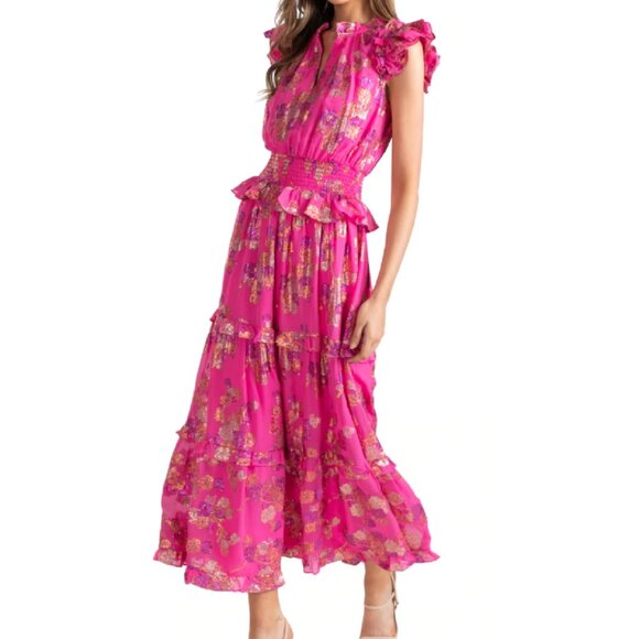 Maren Metallic Maxi Dress - Picture 2 of 3